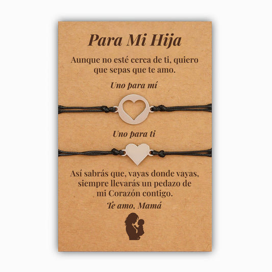 Para Mi Hija – Pulseras Corazón