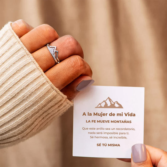 A la Mujer de mi Vida – Sé Tú Misma – Anillo Montaña