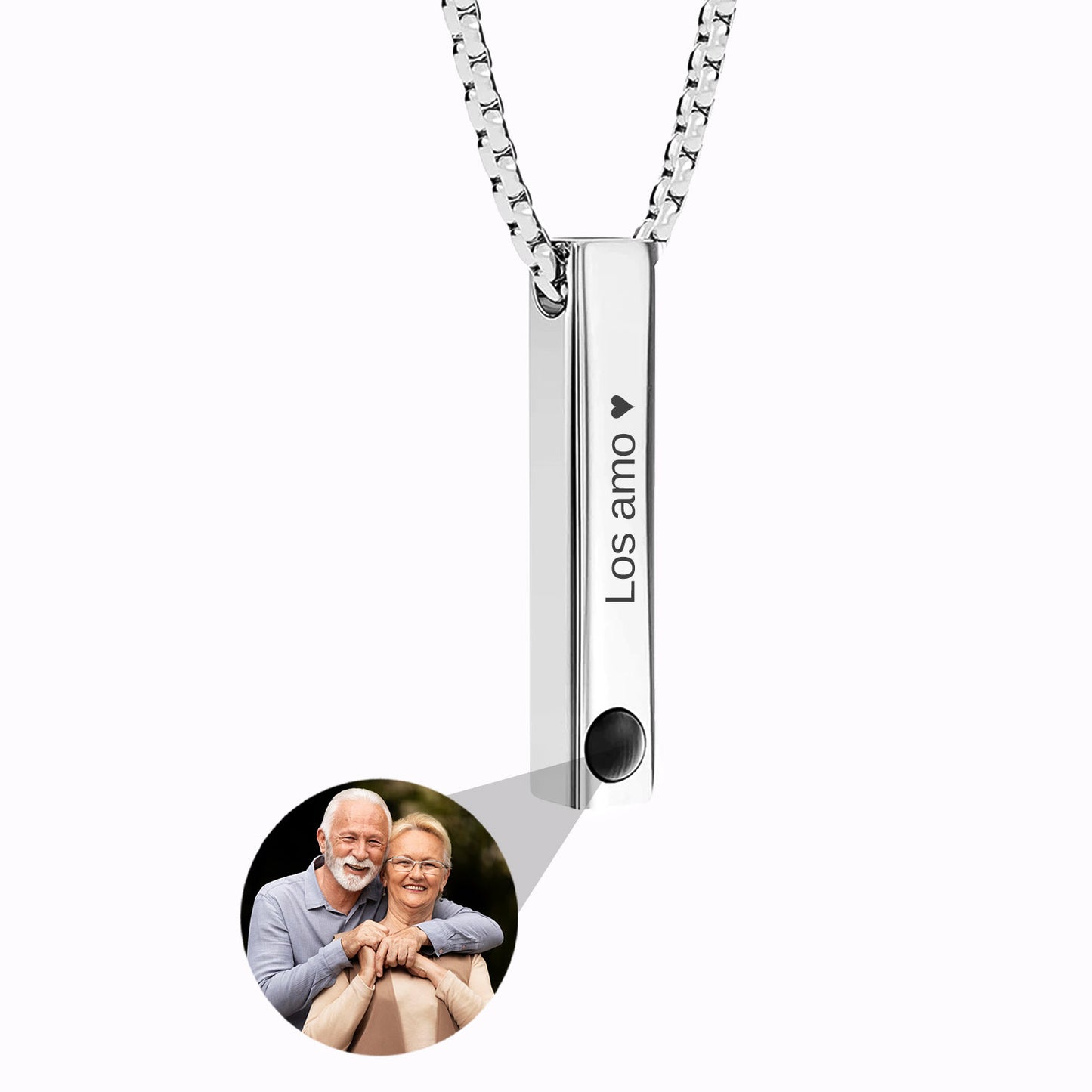 Collar Reflejo de Emoción con Foto y Grabado Personalizado