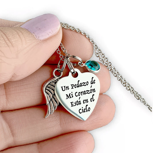 Collar Un Pedazo de Mi Corazón Está en el Cielo
