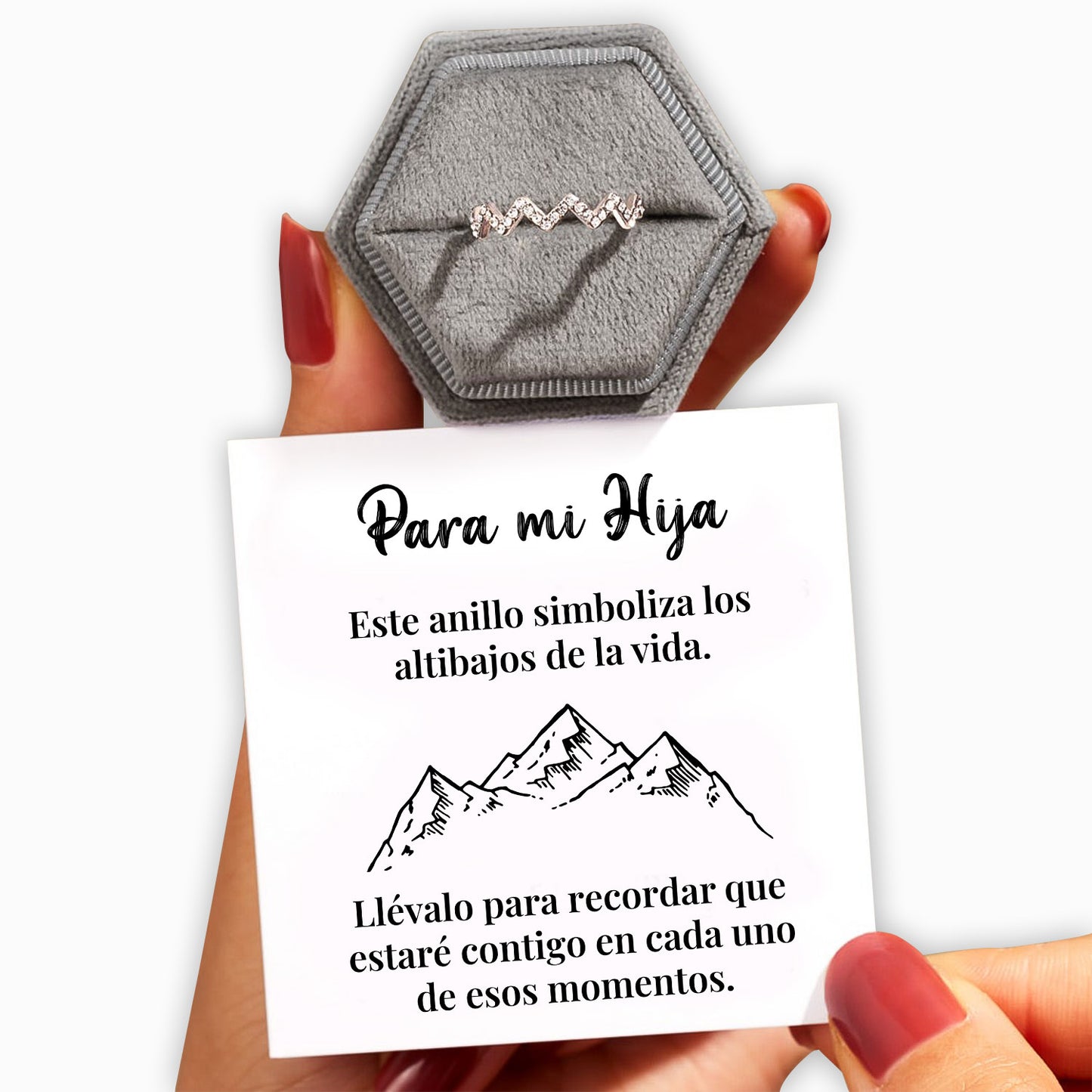 Para Mi Hija- Estaré Contigo - Anillo de Plata 925