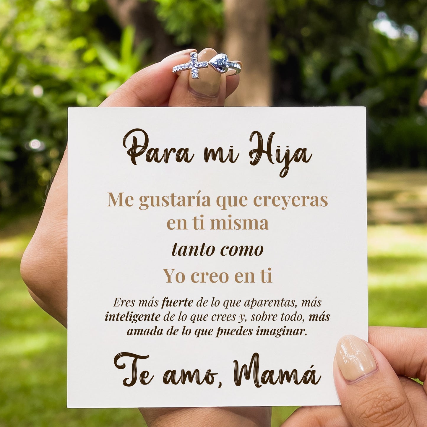 Para Mi Hija – Creo en Ti – Anillo de Plata 925