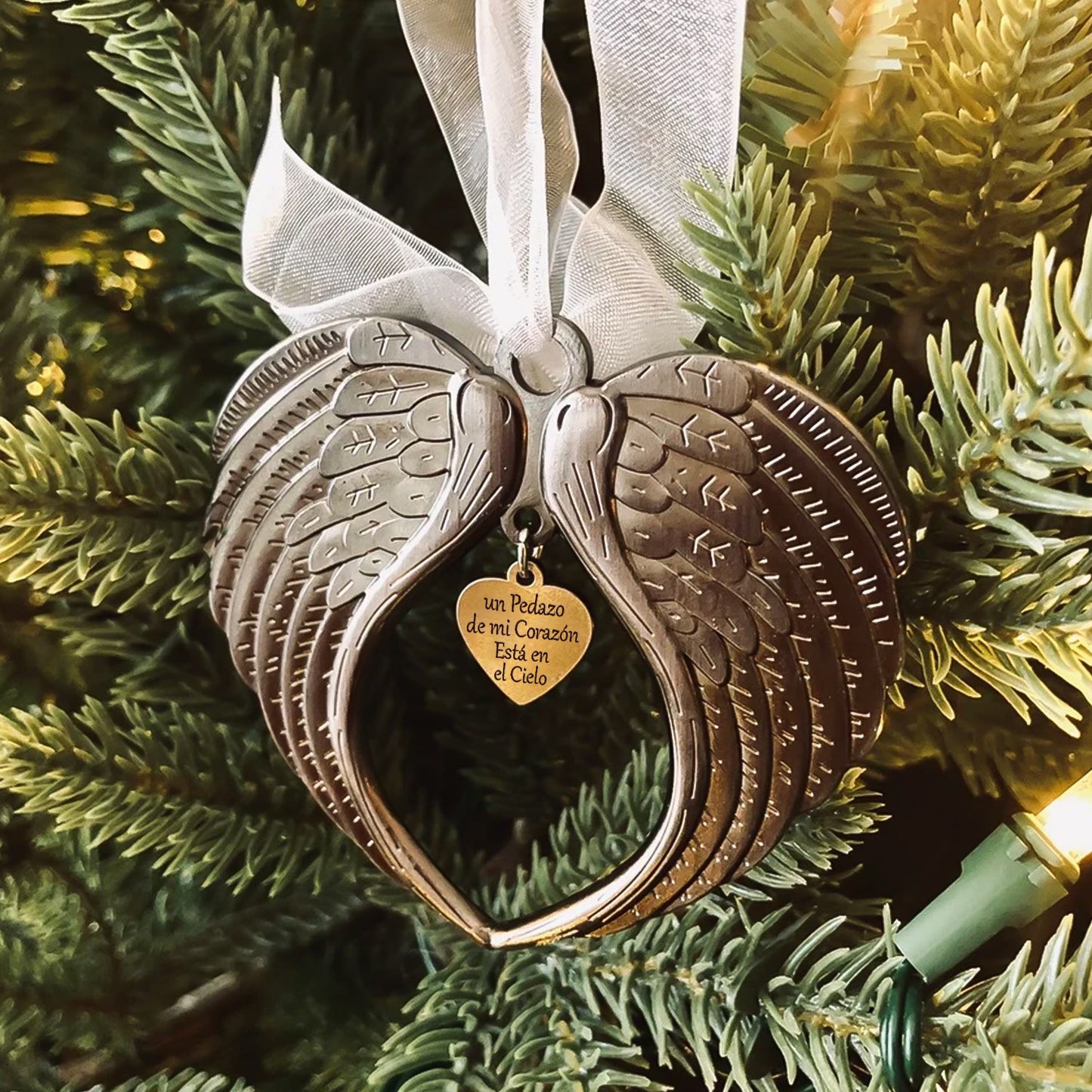 Adorno Ala de Ángel – Un pedazo de mi corazón está en el cielo