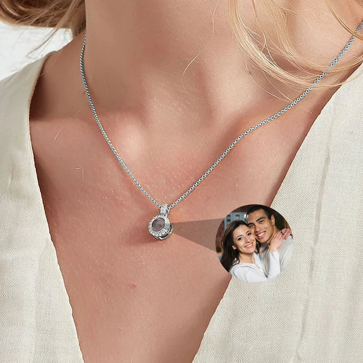 Estuche Rosa Eterna – Collar Eco del Tiempo con Foto Personalizada