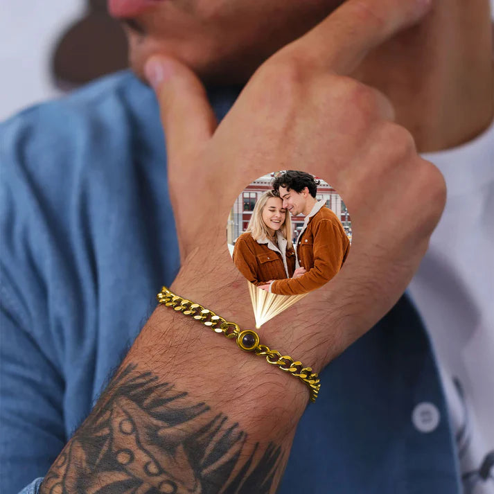 Pulsera Lazo Eterno con Foto Personalizada