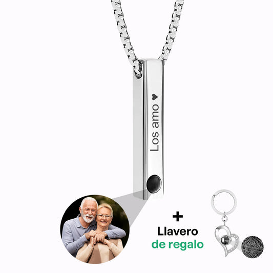Collar Reflejo de Emoción con Foto y Grabado Personalizado