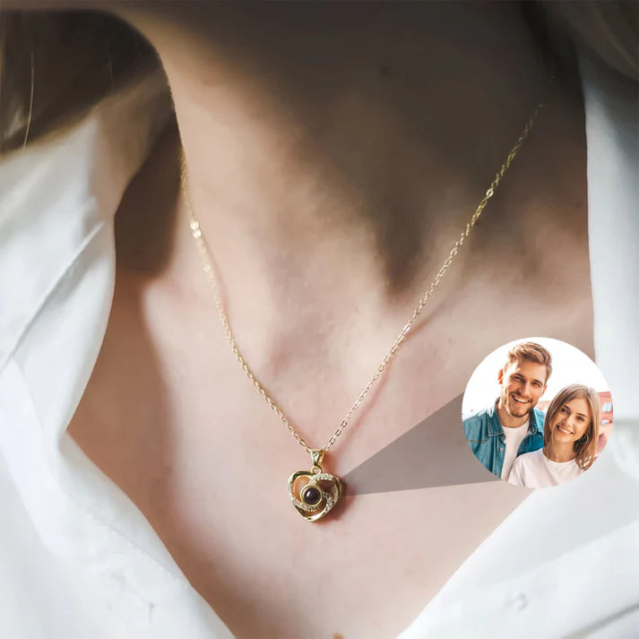 Estuche Rosa Eterna – Collar Luz del Corazón con Foto Personalizada