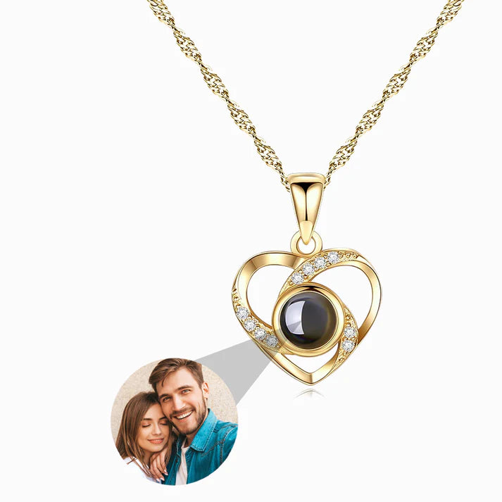 Collar Luz del Corazón con Foto Personalizada