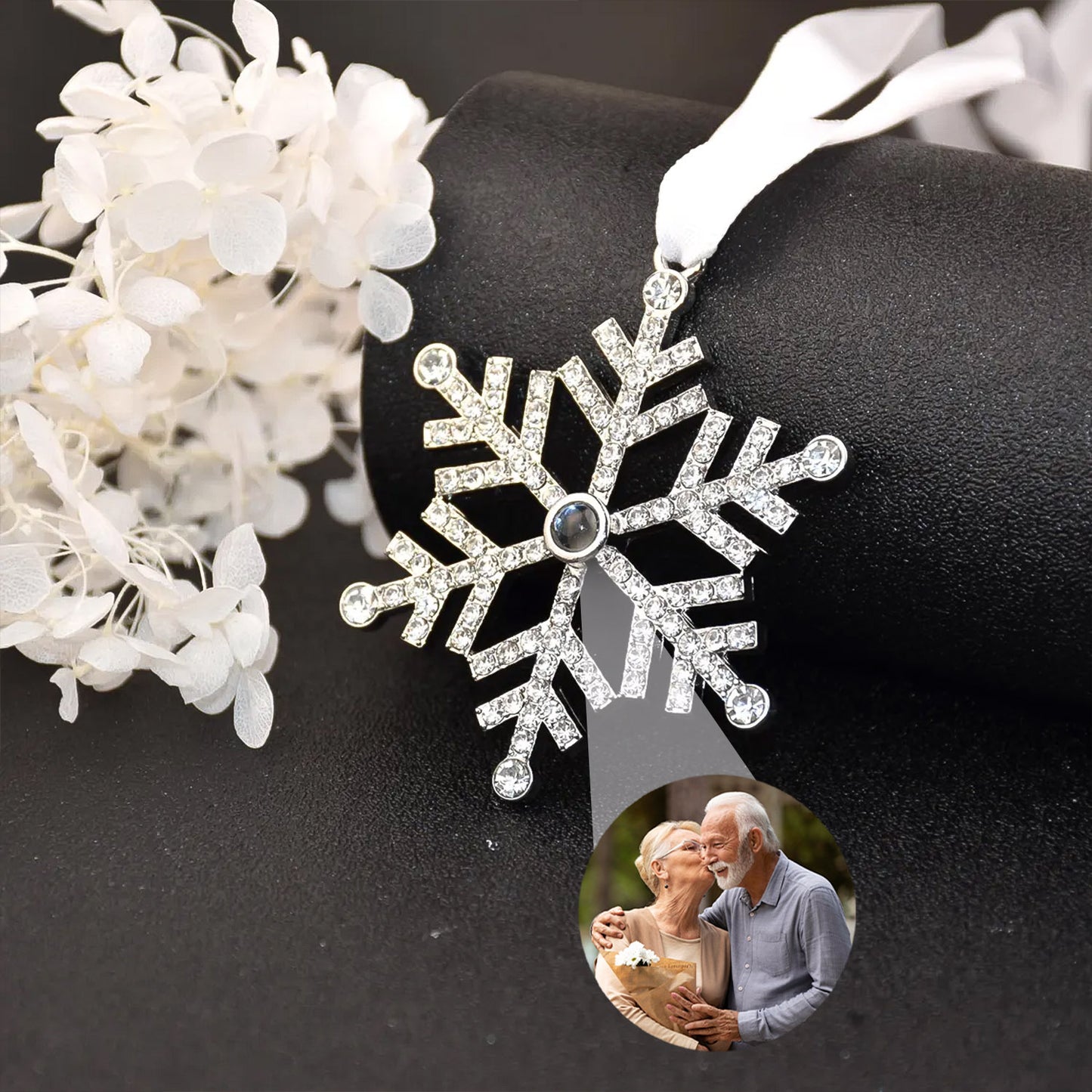 Adorno de Copo de Nieve con Foto Personalizada