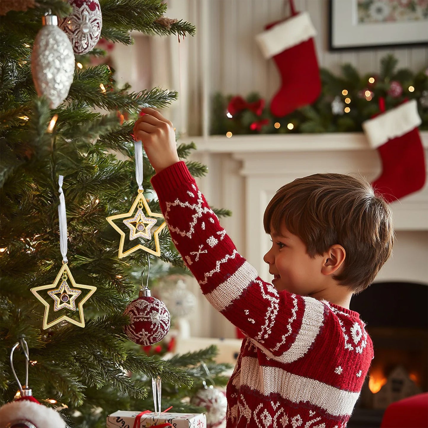 Adorno Estrella de Navidad con Foto Personalizada