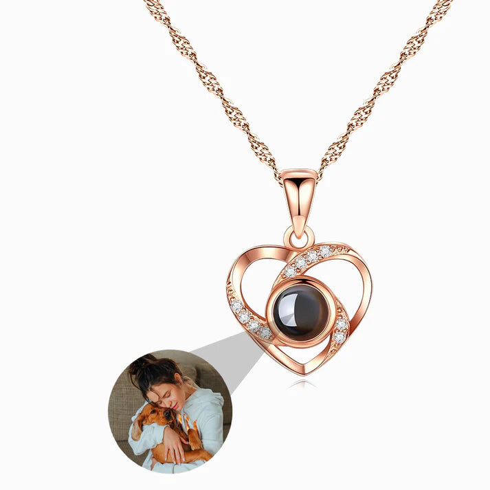 Collar Luz del Corazón con Foto Personalizada