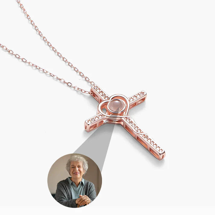 Collar Cruz de Jesús con Foto Personalizada