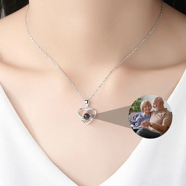 Estuche Rosa Eterna – Collar Luz del Corazón con Foto Personalizada