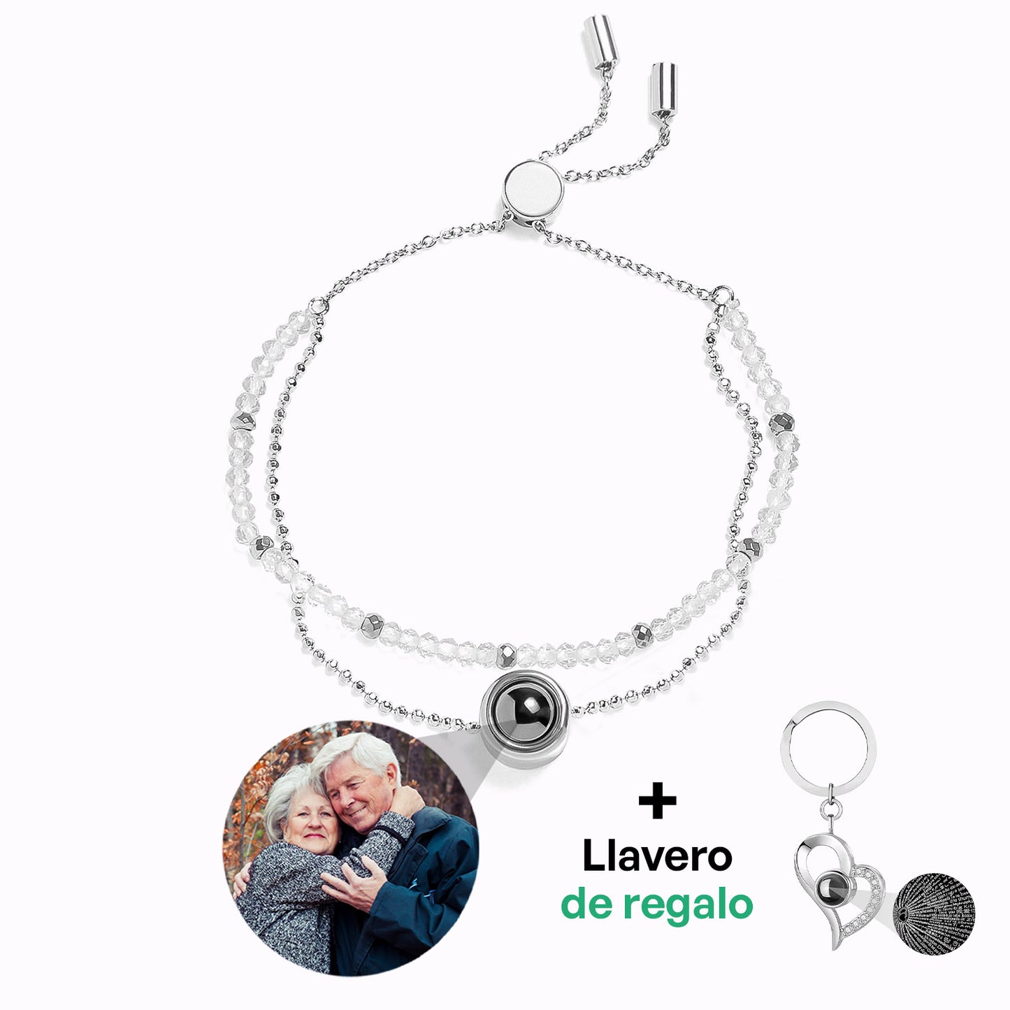 Pulsera de Cristal con Foto Personalizada