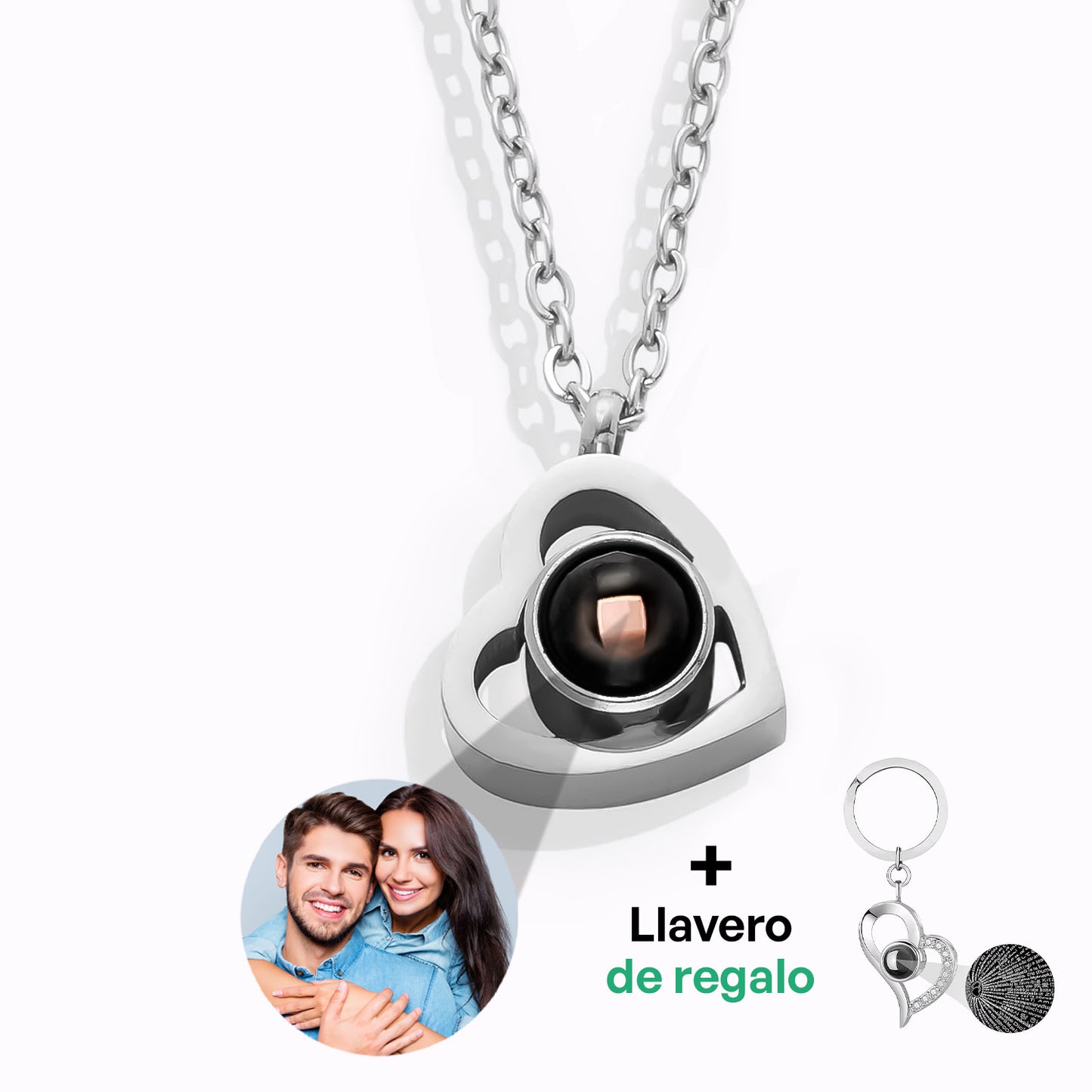 Collar Corazón con Foto Personalizada
