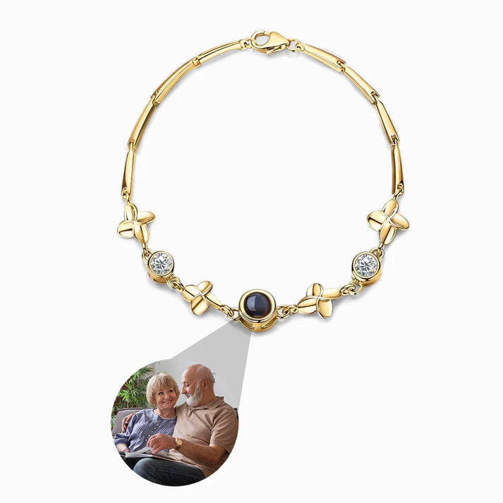 Pulsera Trébol de Luz con Foto Personalizada