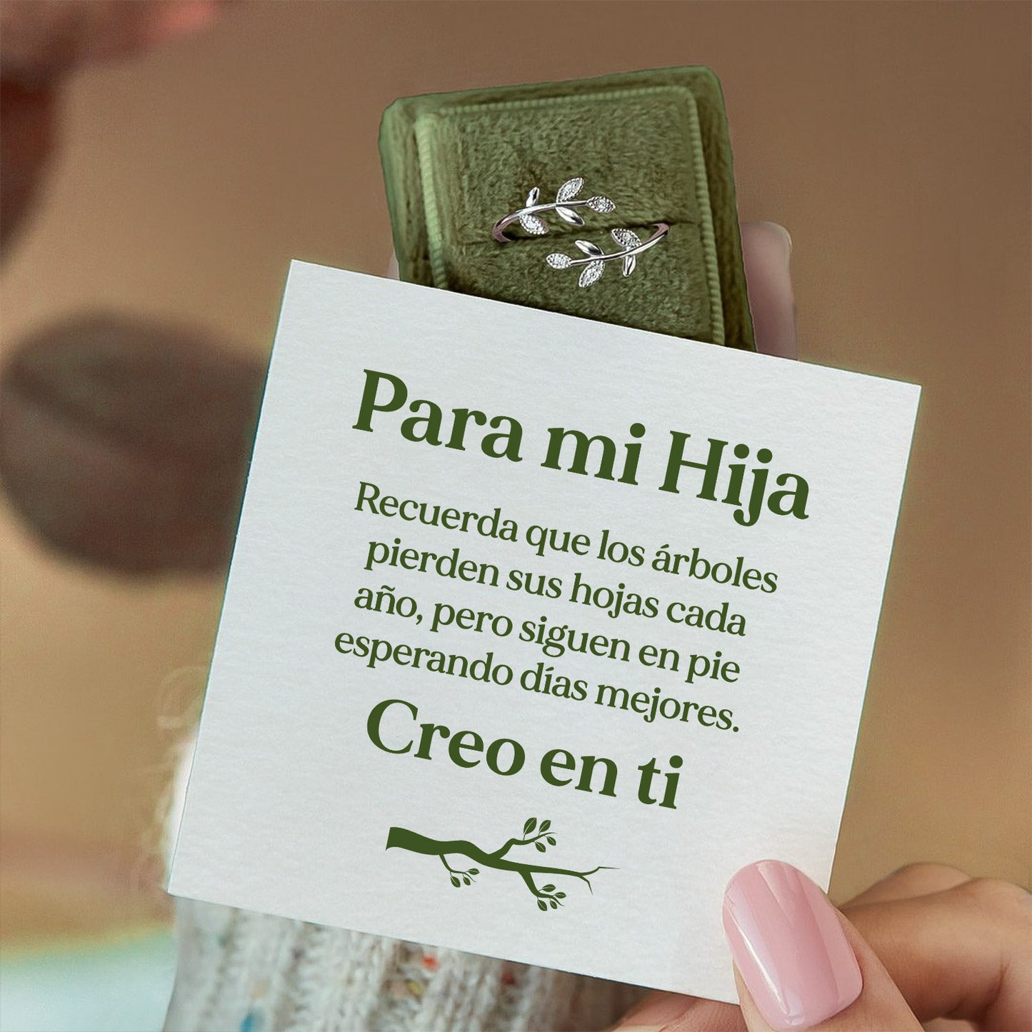 A mi Hija – Anillo de Hojas