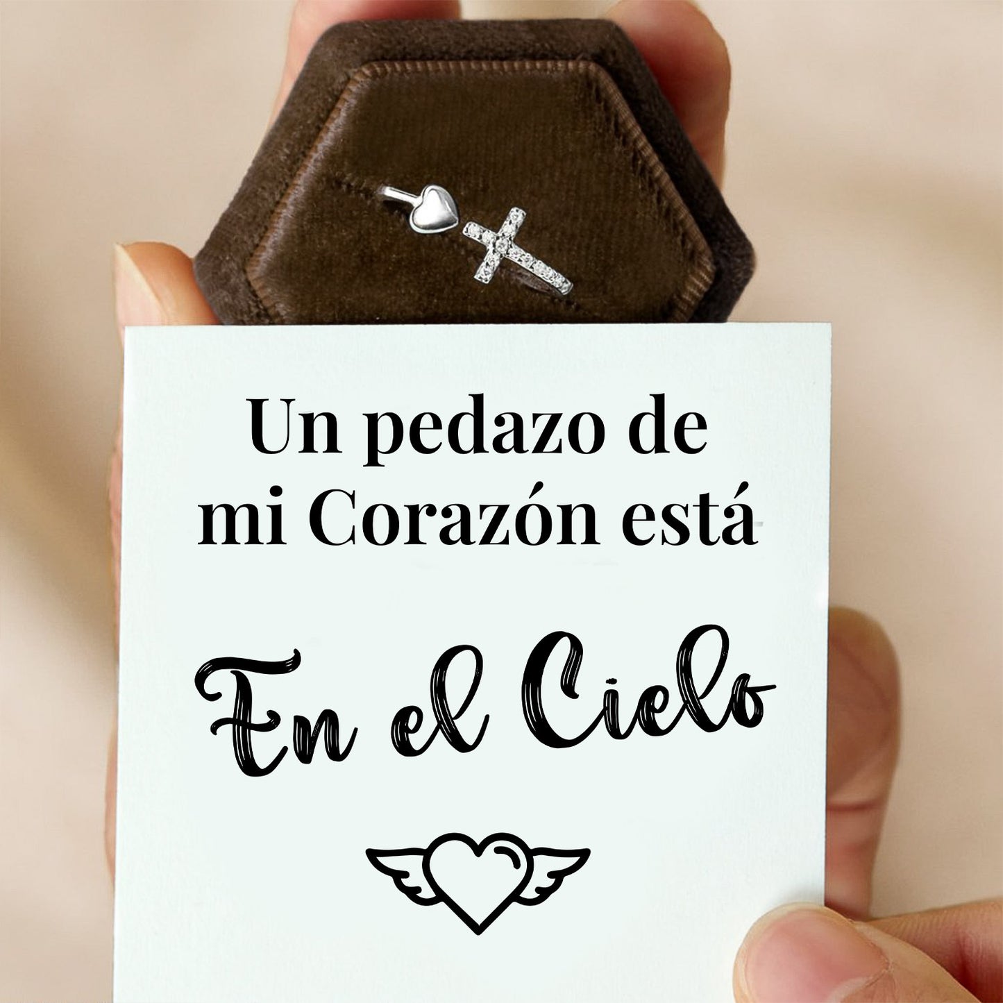 Un Pedazo de mi corazón está en el cielo – Anillo de Plata 925
