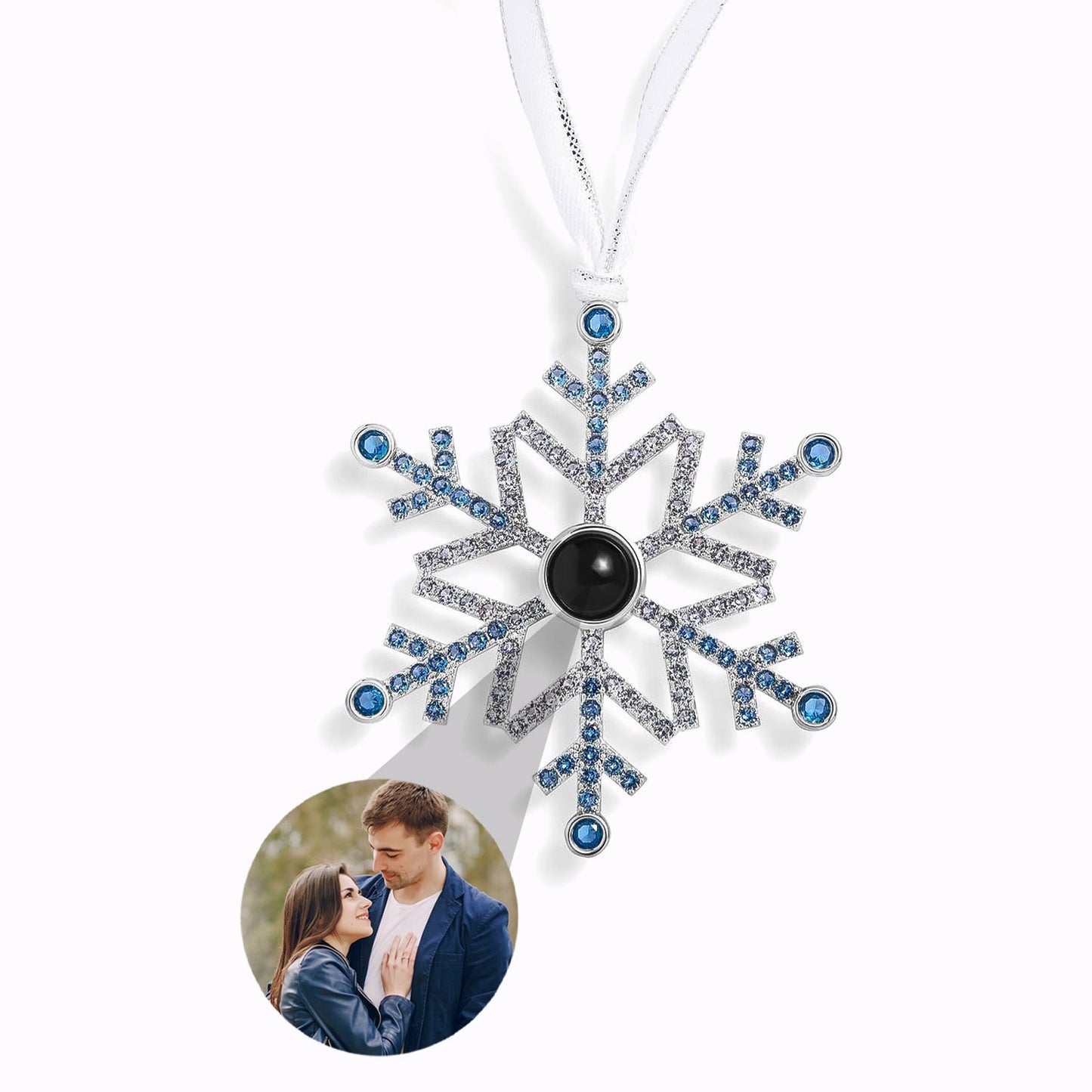 Adorno de Copo de Nieve con Foto Personalizada