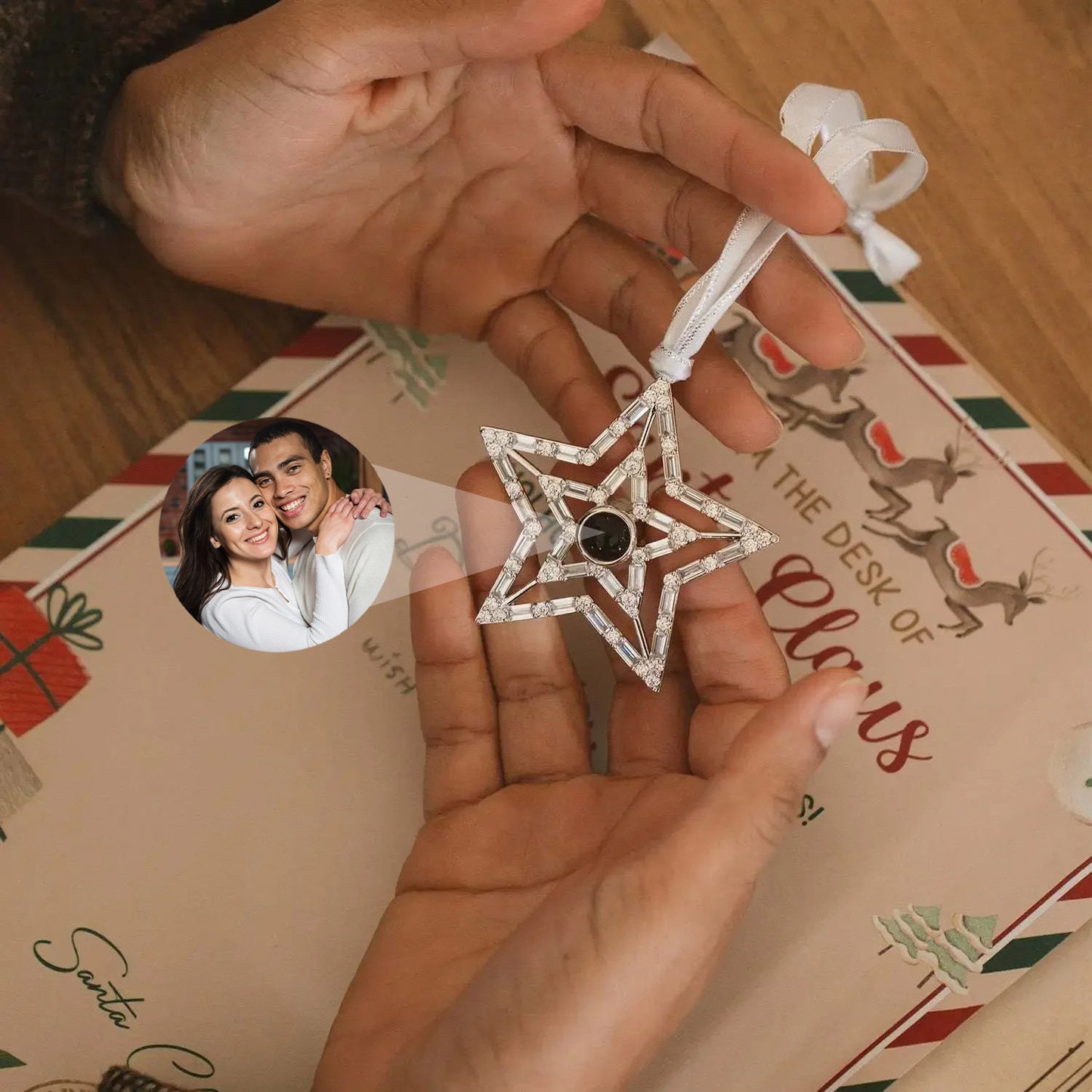 Adorno Estrella Mágica con Foto Personalizada